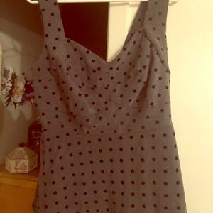 Torrid polka dot sleeveless top with peplum